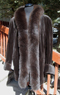 Brown Dyed Sheared and Plucked Mink with Brown Dyed Fox Stroller